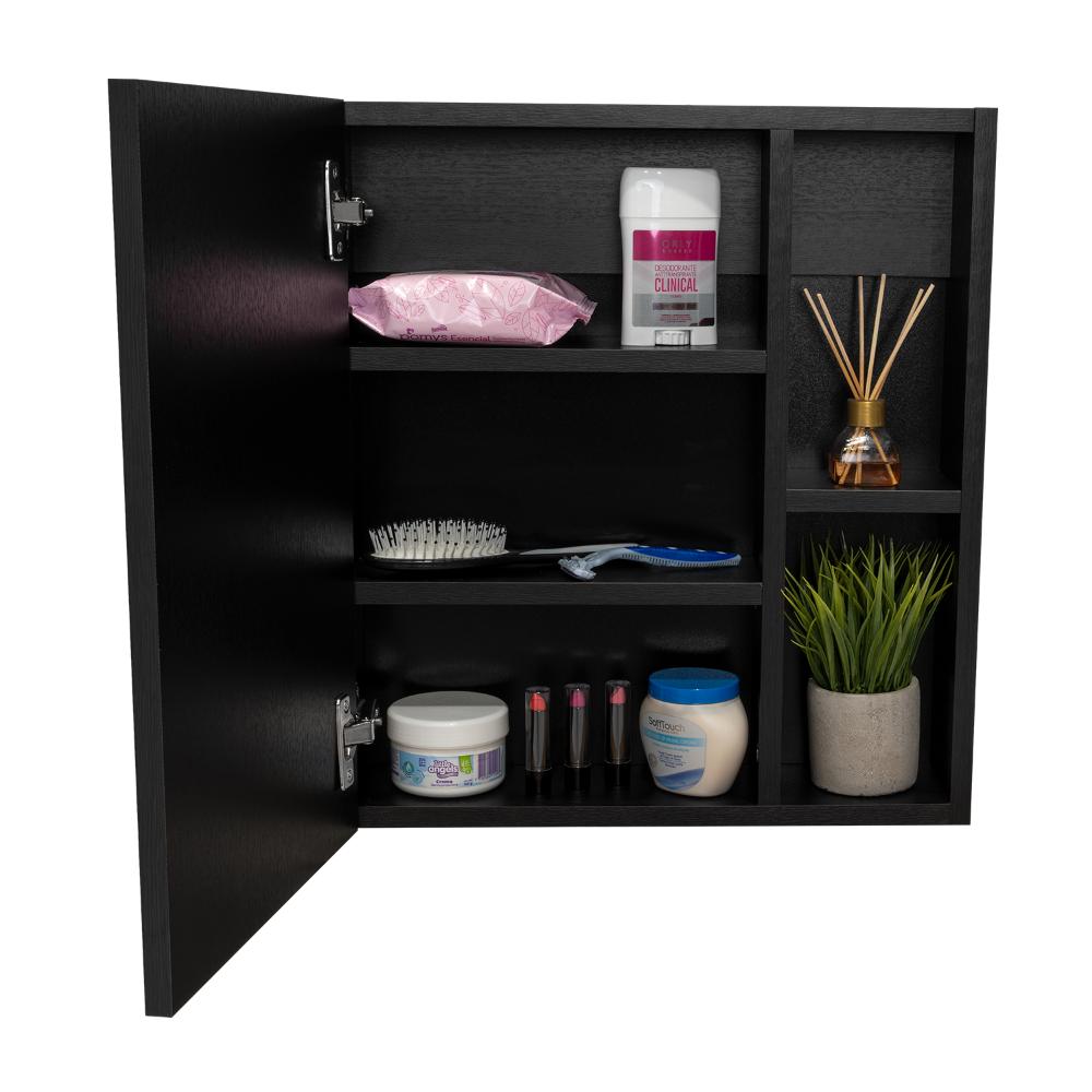 Gabinete de Baño Labell, Wengue, con Puerta Espejo y Entrepaños   X2