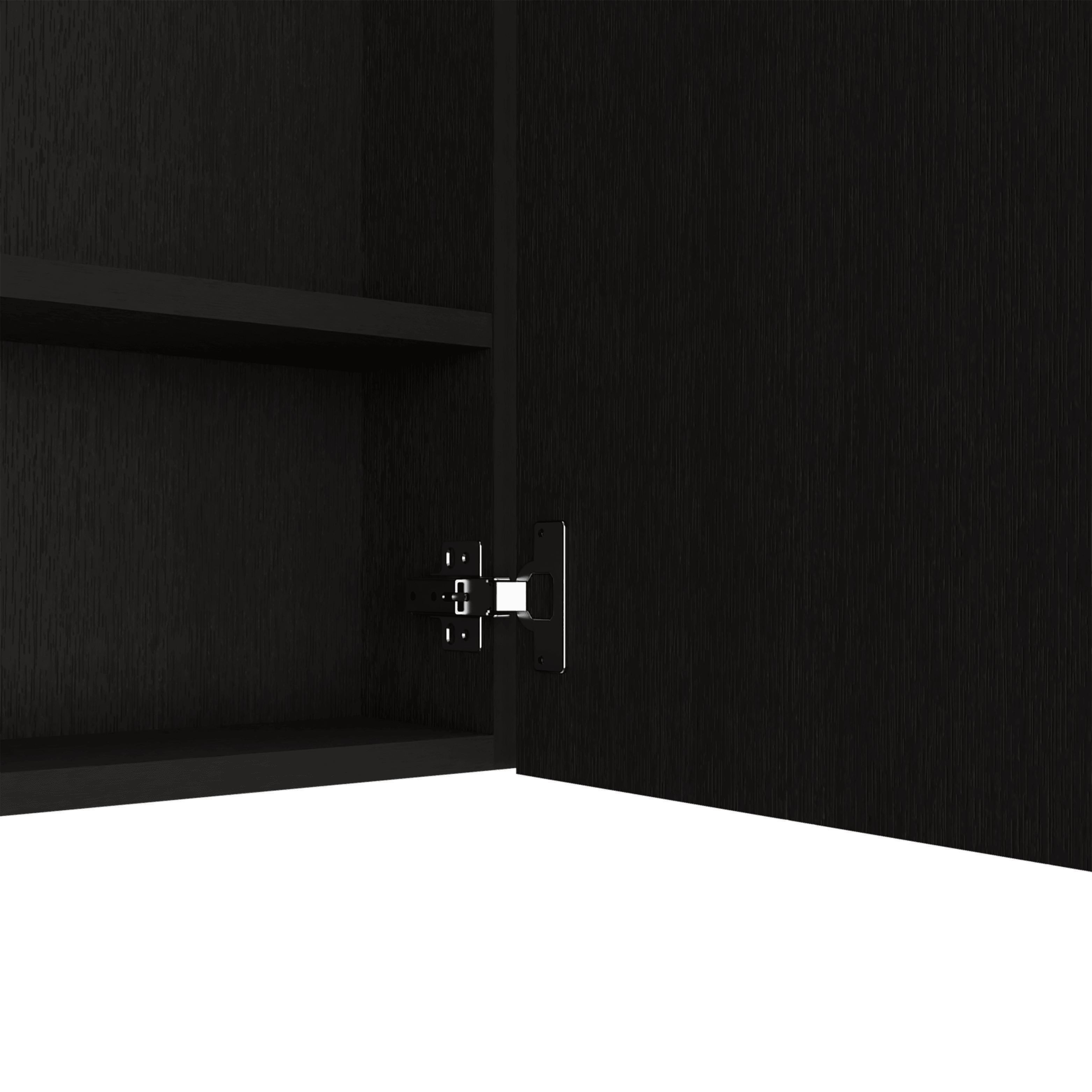 Gabinete de Baño Depp, Wengue, con Puerta Espejo Biselado y Dos Entrepaños ZF - VIRTUAL MUEBLES