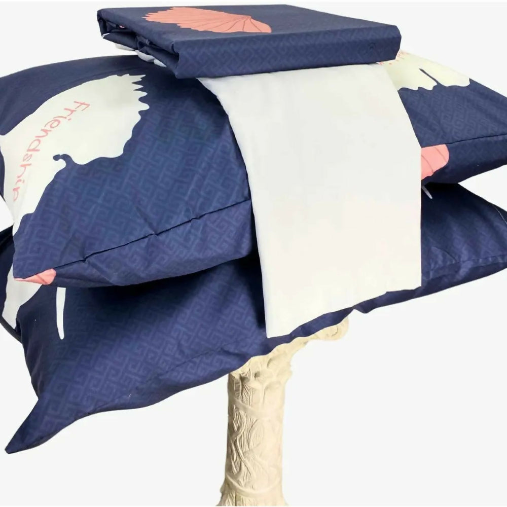 Juego de Sábanas Cama Doble 300 Hilos 100% Algodón Diseño Kioto