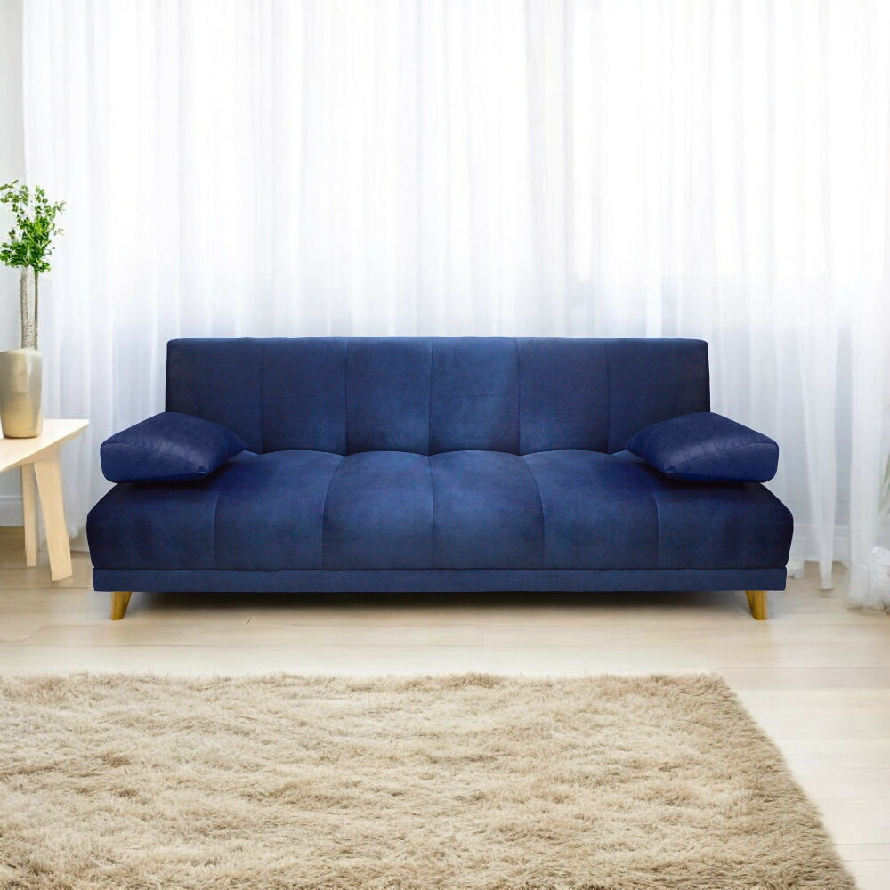 Sofá Cama 3 Posiciones Sabath Tela Azul