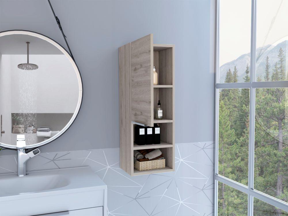 Gabinete de Baño Real, Humo, Ideal Para Espacios Reducidos ZF X2
