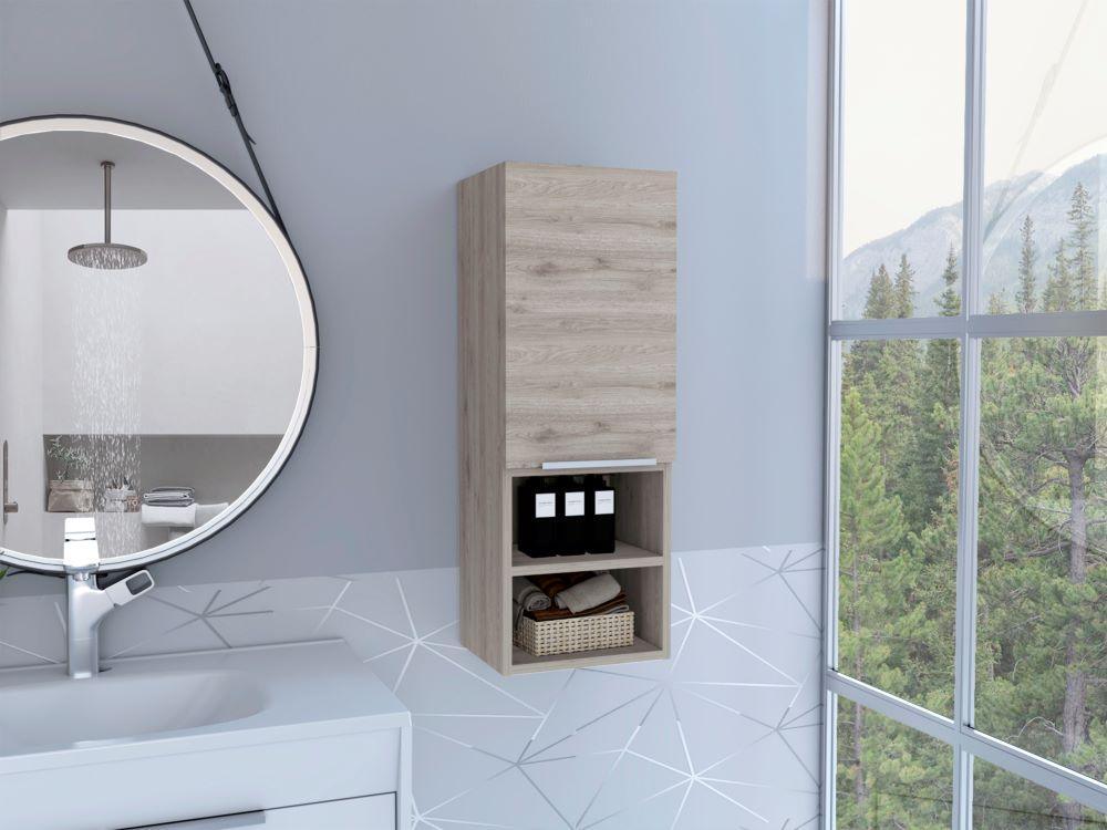 Gabinete de Baño Real, Humo, Ideal Para Espacios Reducidos ZF X2