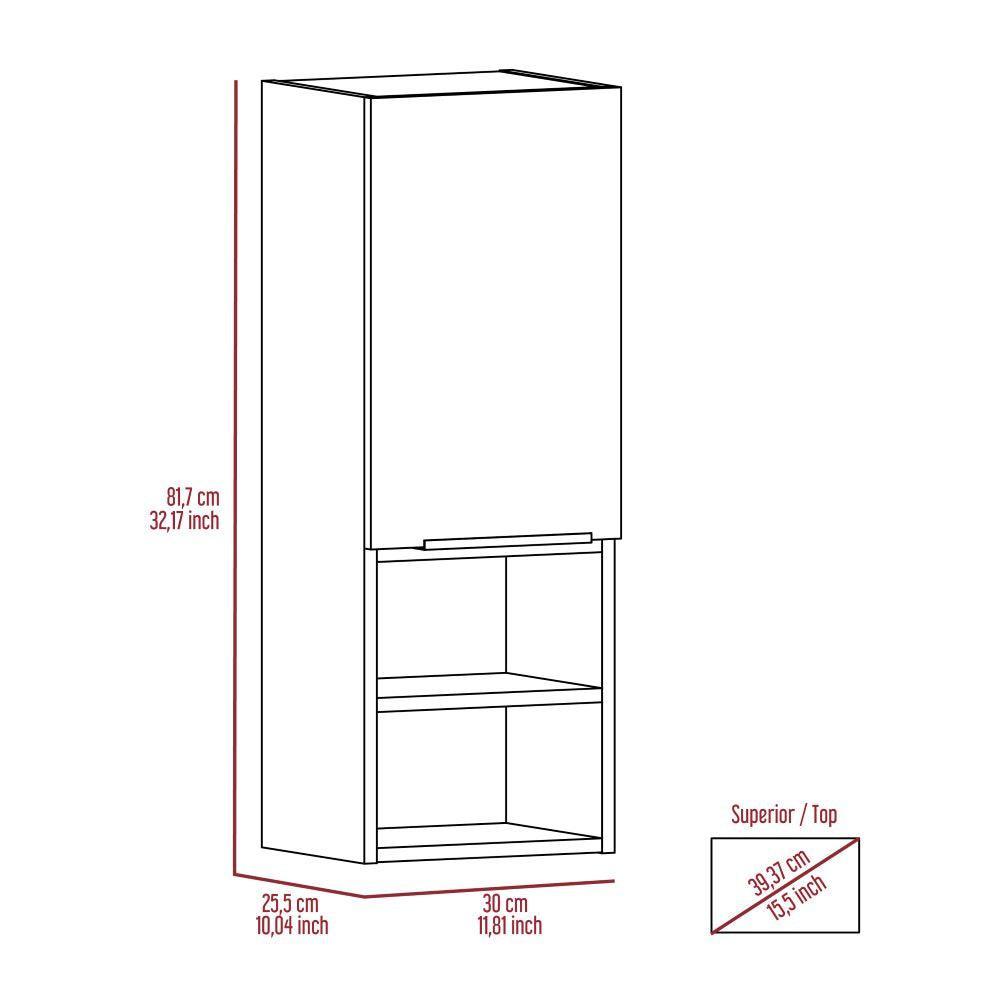 Gabinete de Baño Real, Humo, Ideal Para Espacios Reducidos ZF X2