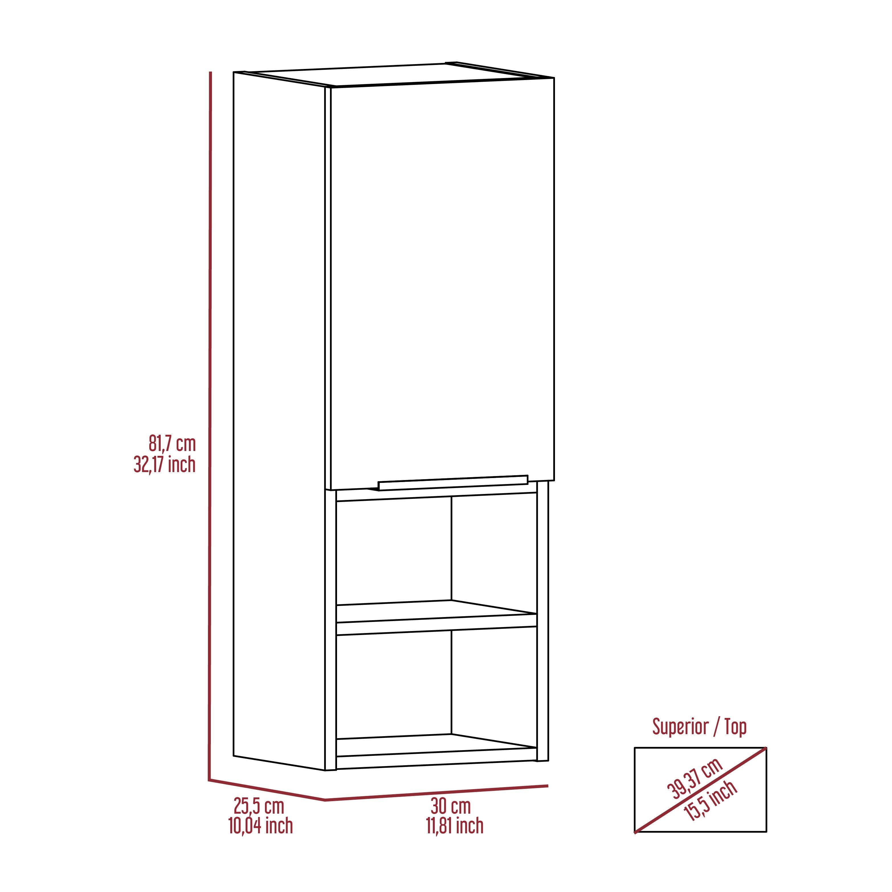 Set de 2 Gabinetes de Baño Real, Gris, con Tres Entrepaños ZF