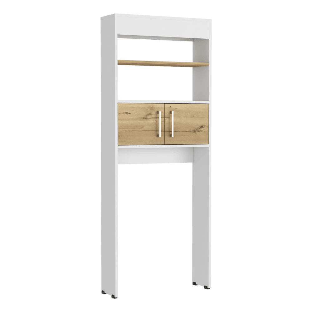 Gabinete de Baño Aqua 5, Café Claro y Blanco Duqueza , con Dos Puertas Para Su Almacenamiento X2