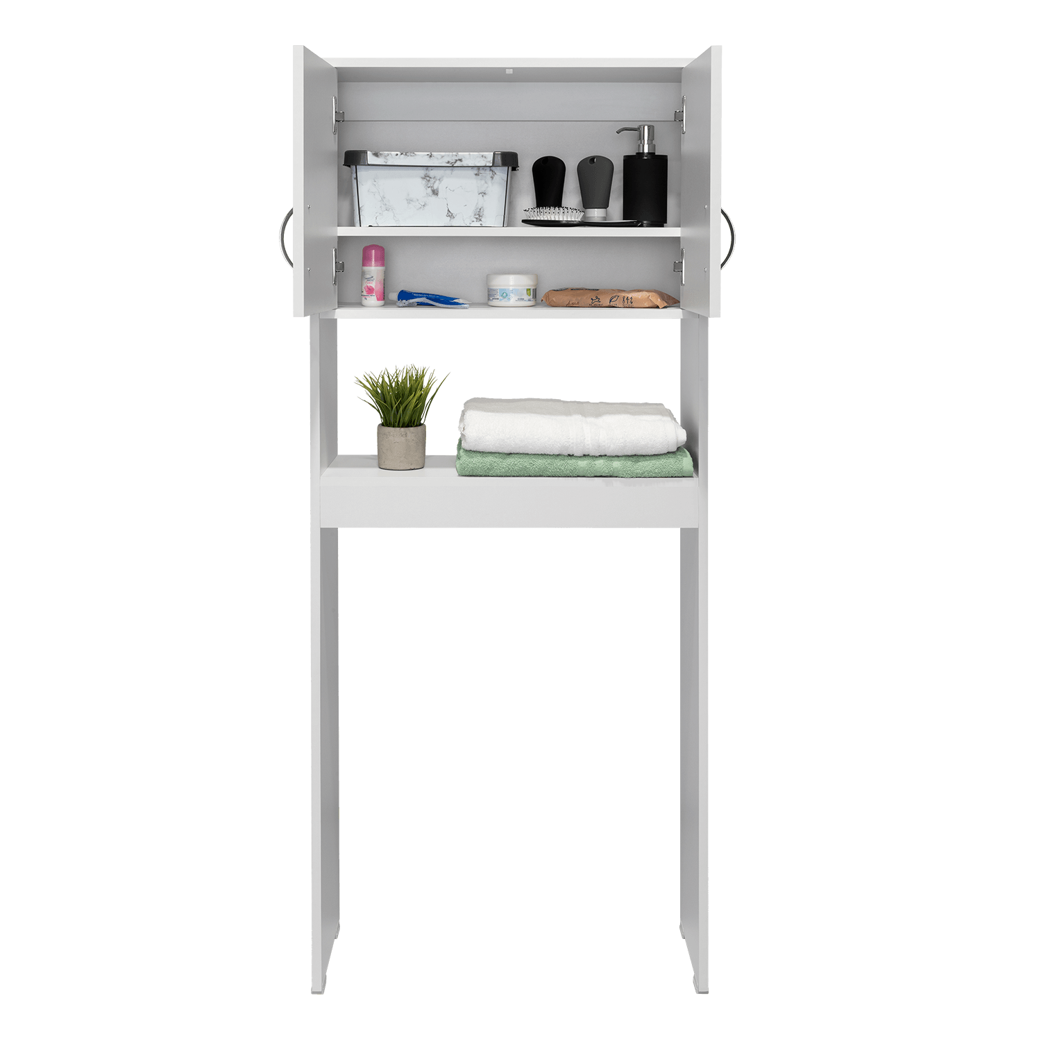 Gabinete de Baño Apolis, Blanco, Ideal Para Ahorrar Espacio X2