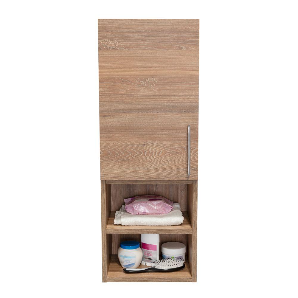 Set de 2 Gabinetes de Baño Apolis, Fresno Europeo, con Espacio para Guardar Objetos de Aseo Personal