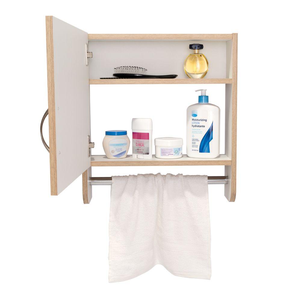 Gabinete de Baño Aqua, Beige y Blanco, Incluye Espejo X2