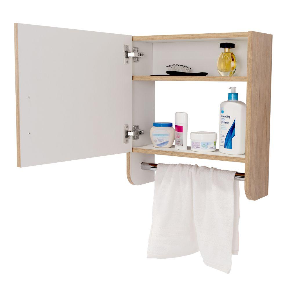 Gabinete de Baño Aqua, Beige y Blanco, Incluye Espejo X2