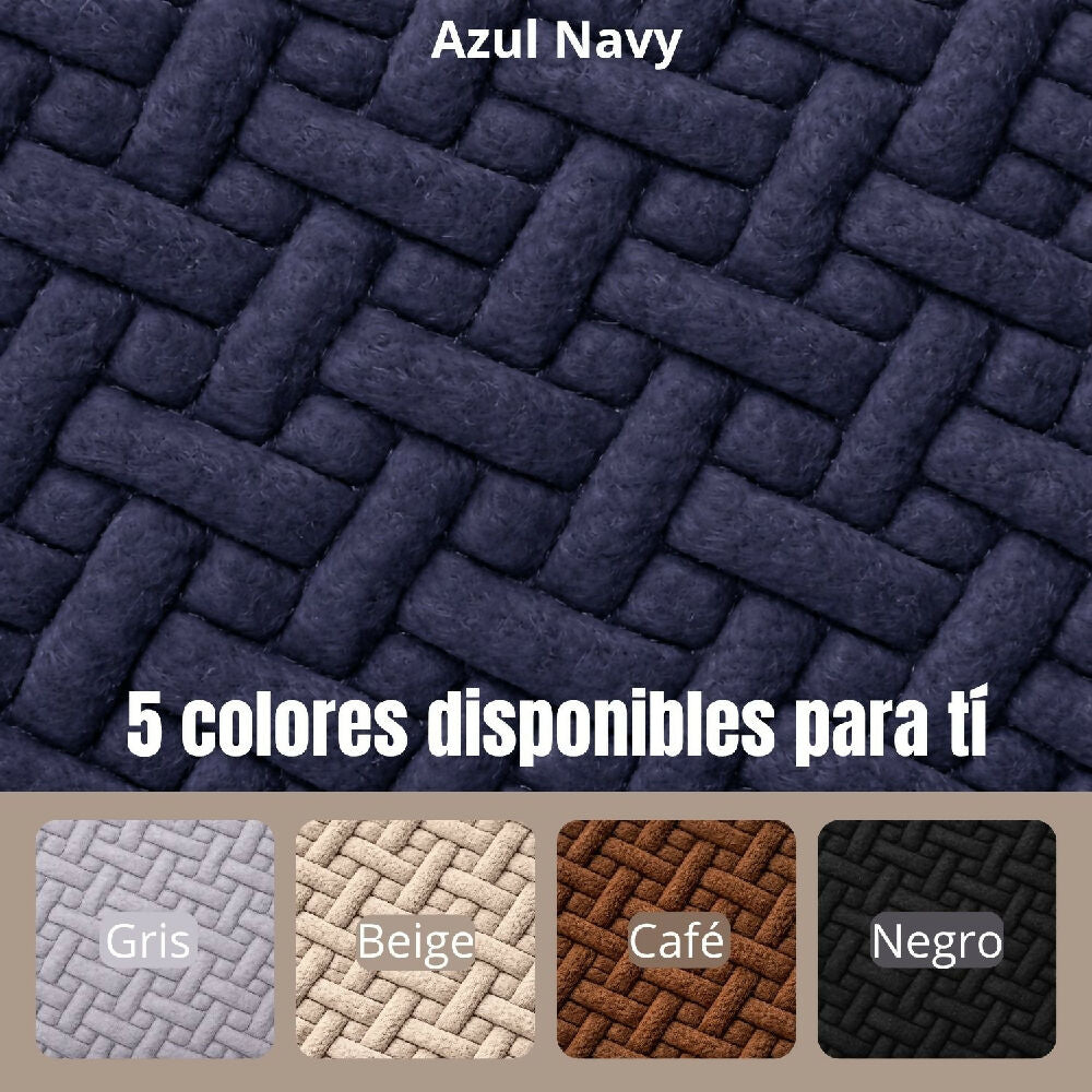 Protector de sofá 2 puestos elastico azul