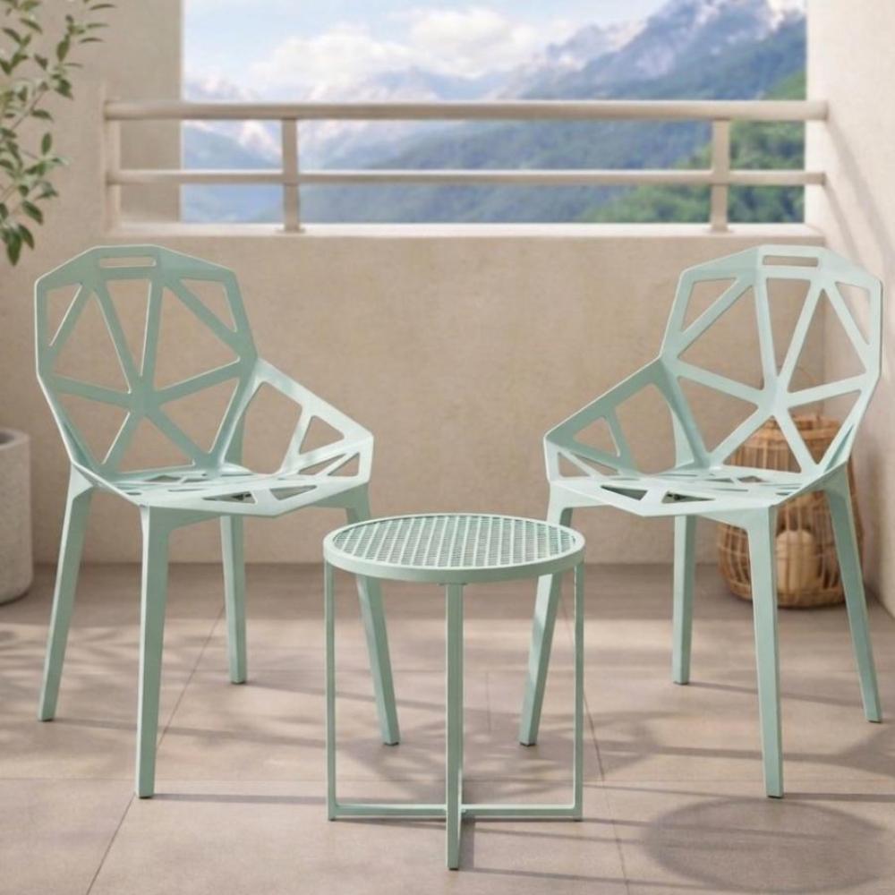Silla Roxy, Color Azul Claro, con Espaldar y Diseño Moderno