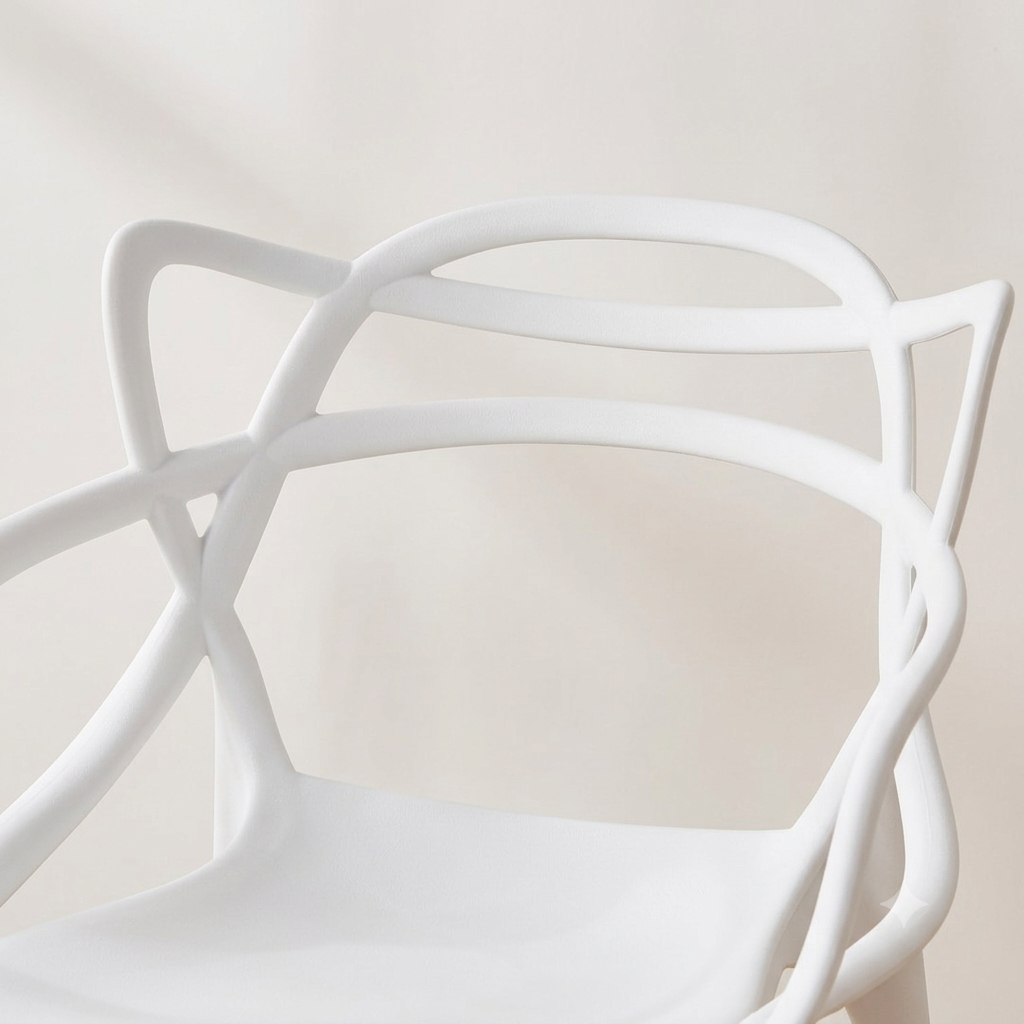 Silla para Bar Palermo, Blanco, con Reposa Pies Doble Propósito