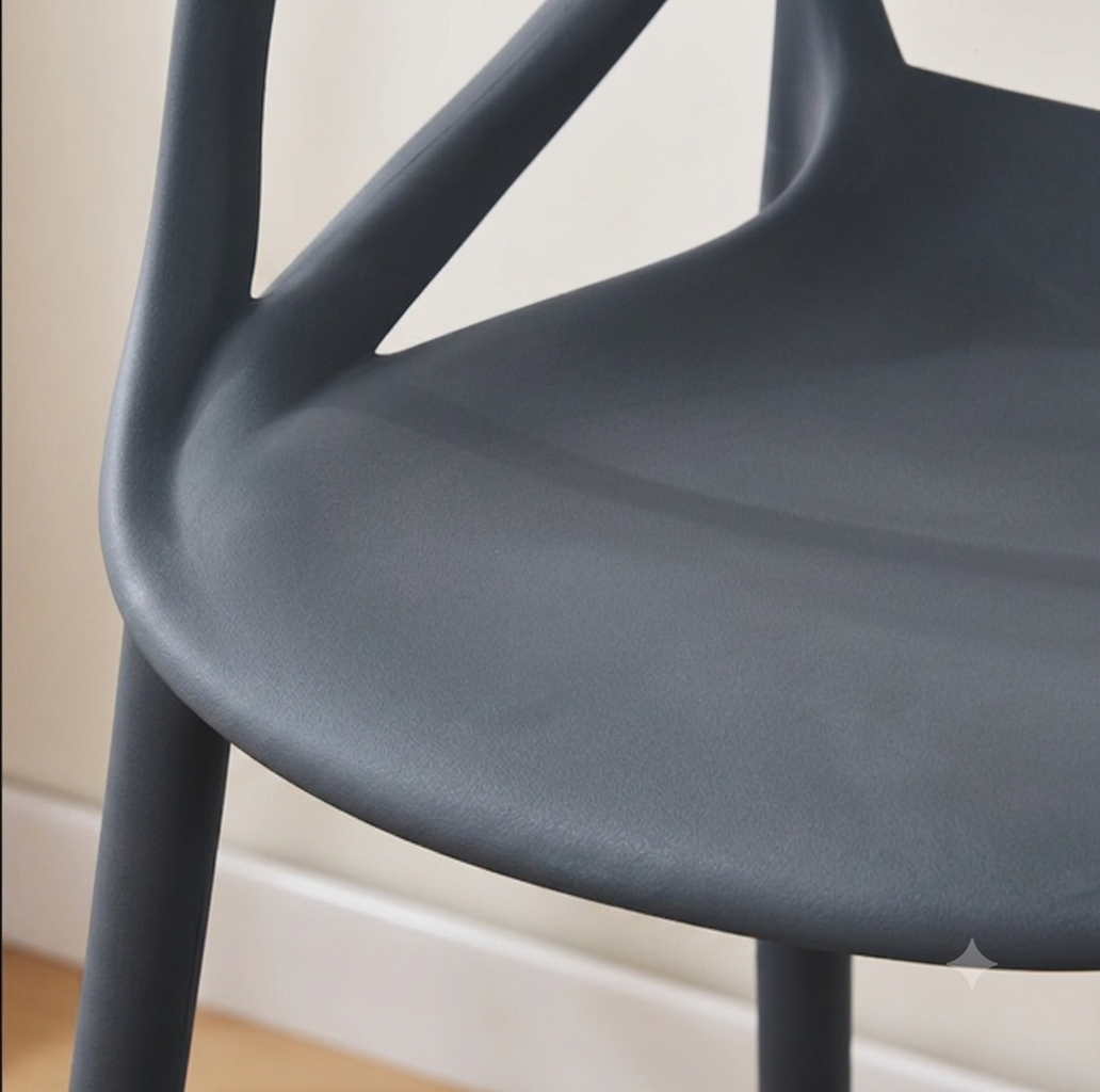 Silla para Bar Palermo, Negro, con Reposa Pies Doble Proposito