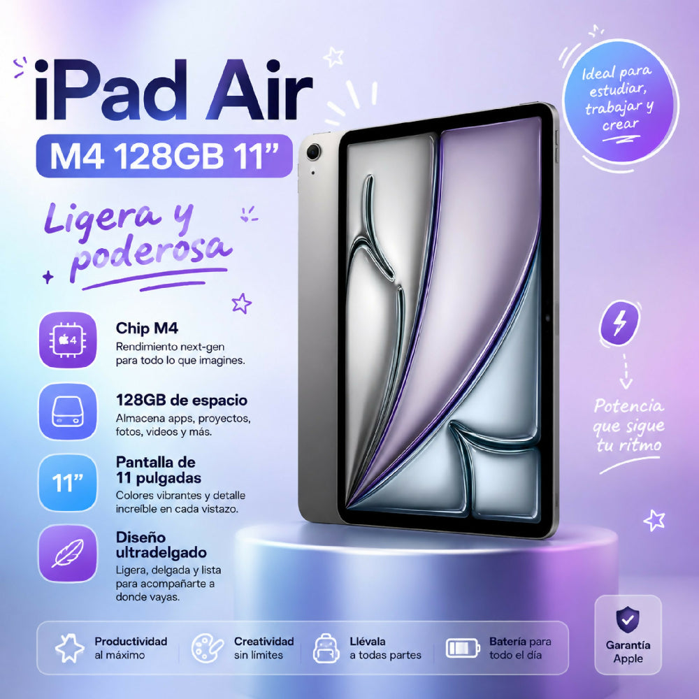 Tablet Apple Ipad Air M4 De 11 Pulgadas 128gb Wifi Con Potencia Extrema Diseño Ultrafino Gris Negro