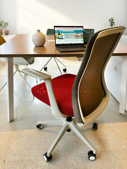 Silla de Oficina Ergonómica Kenvo Vino Tinto