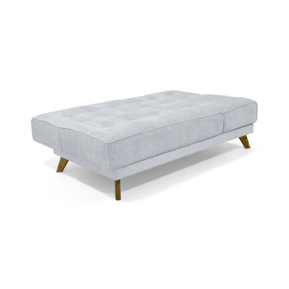 Sofa Cama Petra 177x89x83 Reclinable 5 Posiciones Tela Plata
