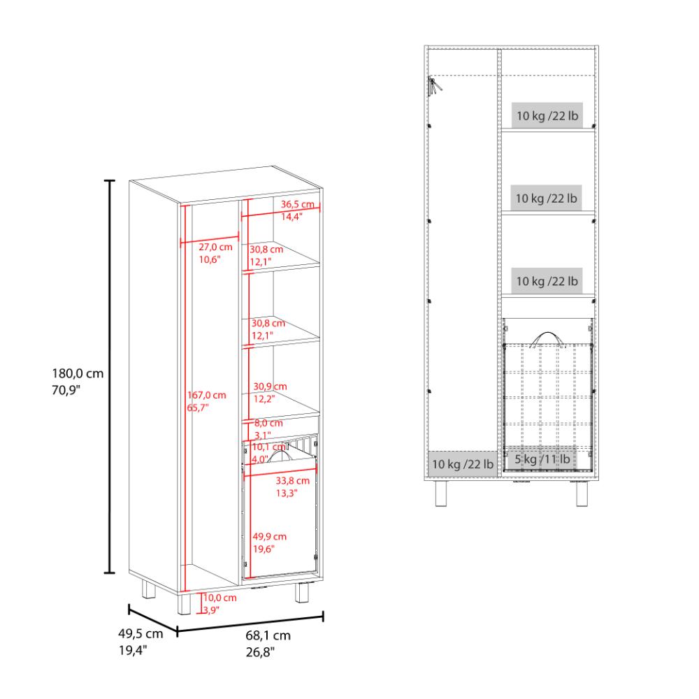 Mueble de Aseo Iris, Blanco Duqueza, con espacio para ubicar objetos de aseo ZF