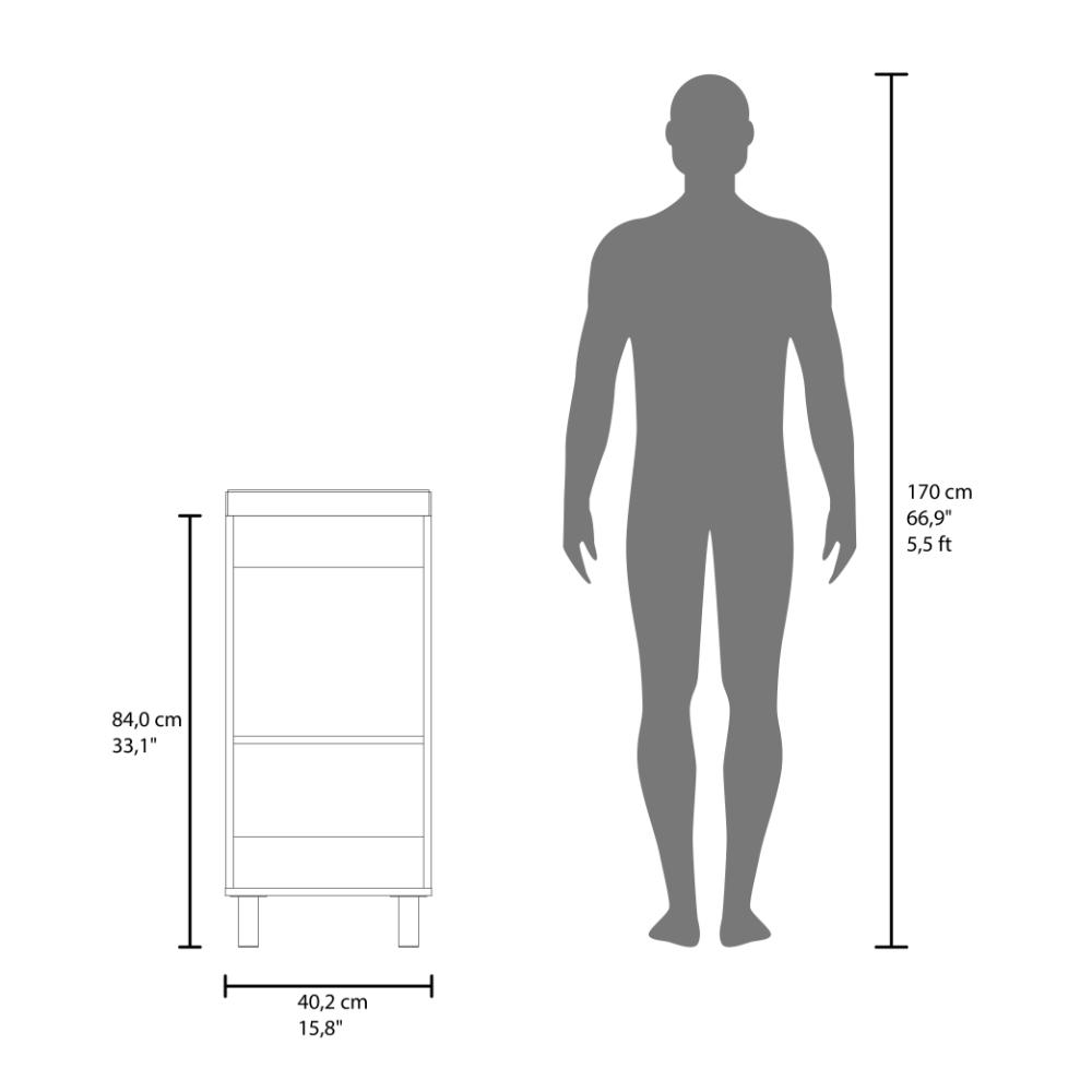 Mueble para Lavamanos Rivera, Wengue, con Patas en Acero y con Gran Espacio para Colocar Objetos ZF