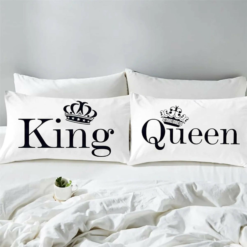 Set X 2 Funda Almohada Estampada Queen & King M Fibra