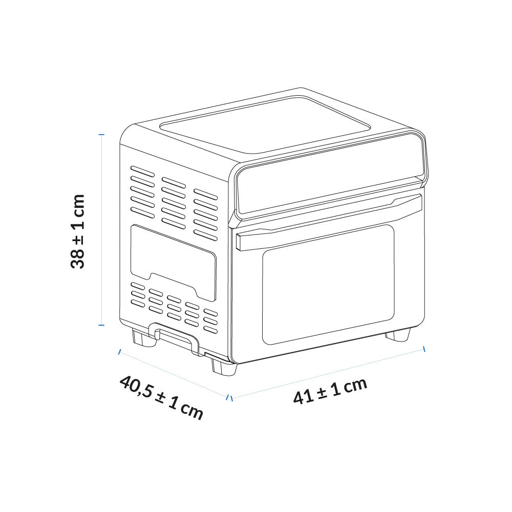 Horno Freidor de Aire con panel Digital 23L Challenger, Color Gris
