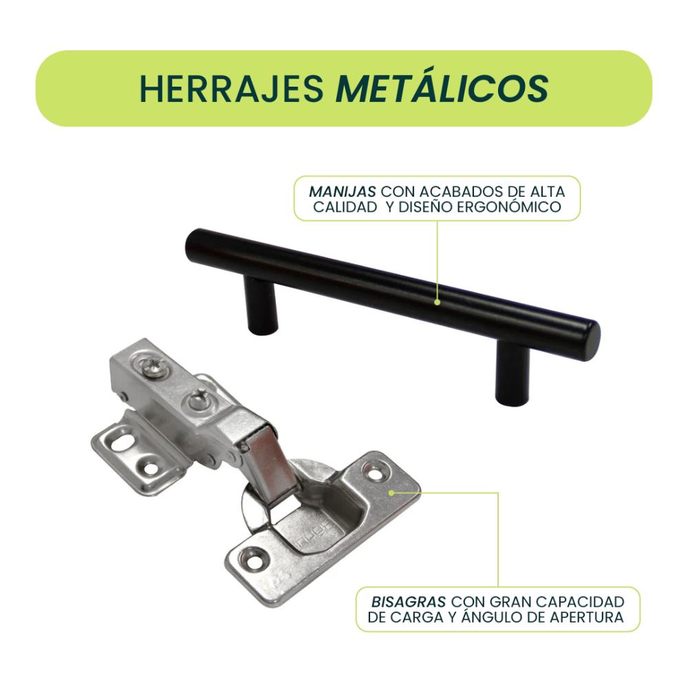 Mesa de Noche Evert, Fresno Europeo y Blanco, con Diseño Moderno y Espacio para Ubicar Objetos