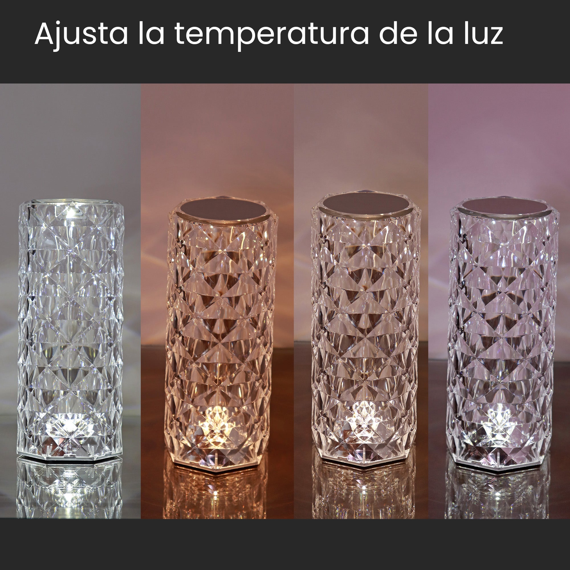 Lámpara Led De Mesa Jax, Trasparente