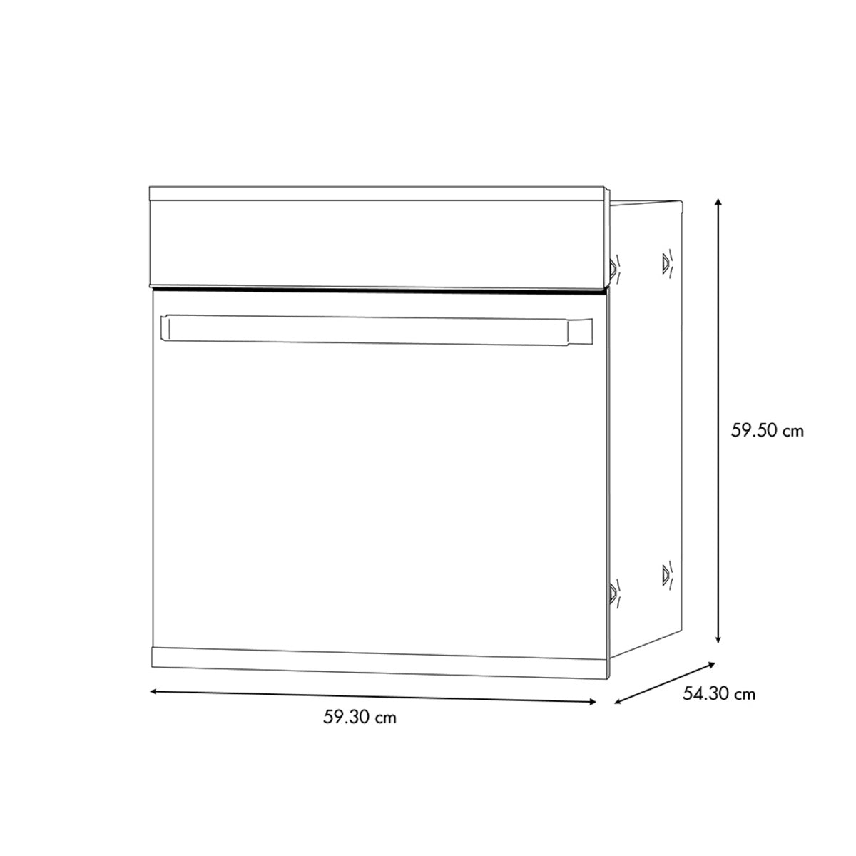 Horno De Empotrar Eléctrico De Convección Con Vidrio, Negro