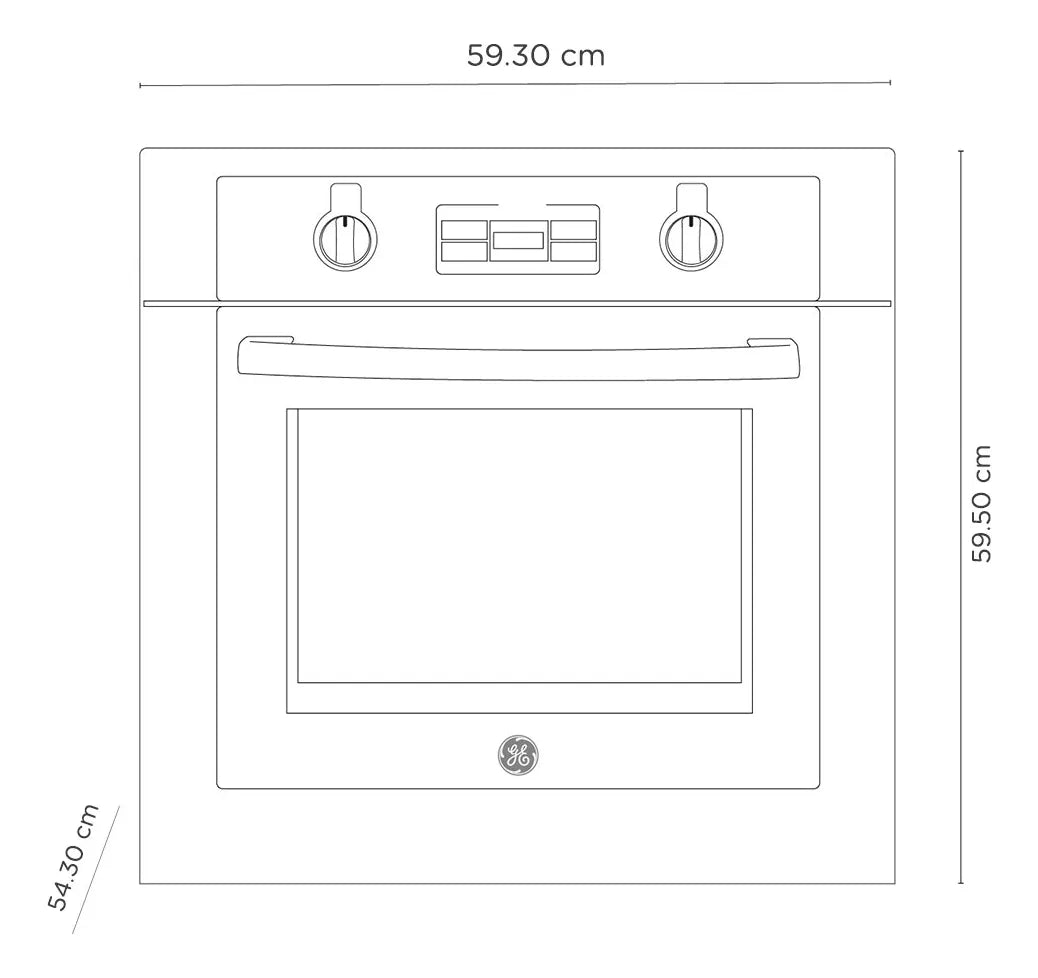 Horno De Empotrar a Gas 60cm a 110v Vidrio, Negro