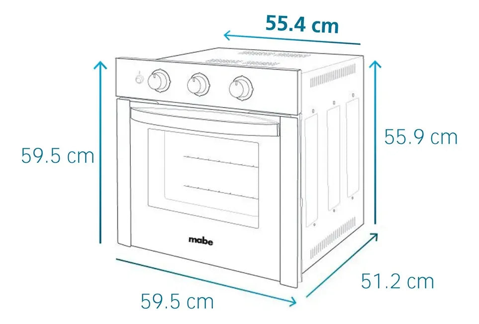Horno De Empotrar Mabe 60 cms Eléctrico, Inoxidable