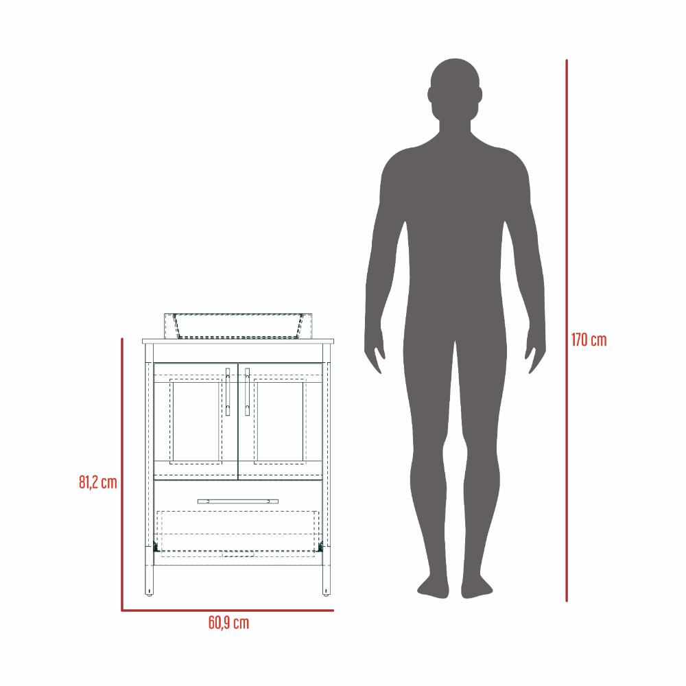 Mueble para Lavamanos Hilda, Blanco Duqueza, con dos puertas no incluye lavamanos