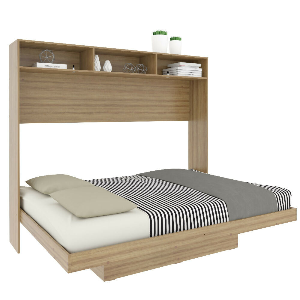 Cama Abatible Doble Ibiza, Almendra