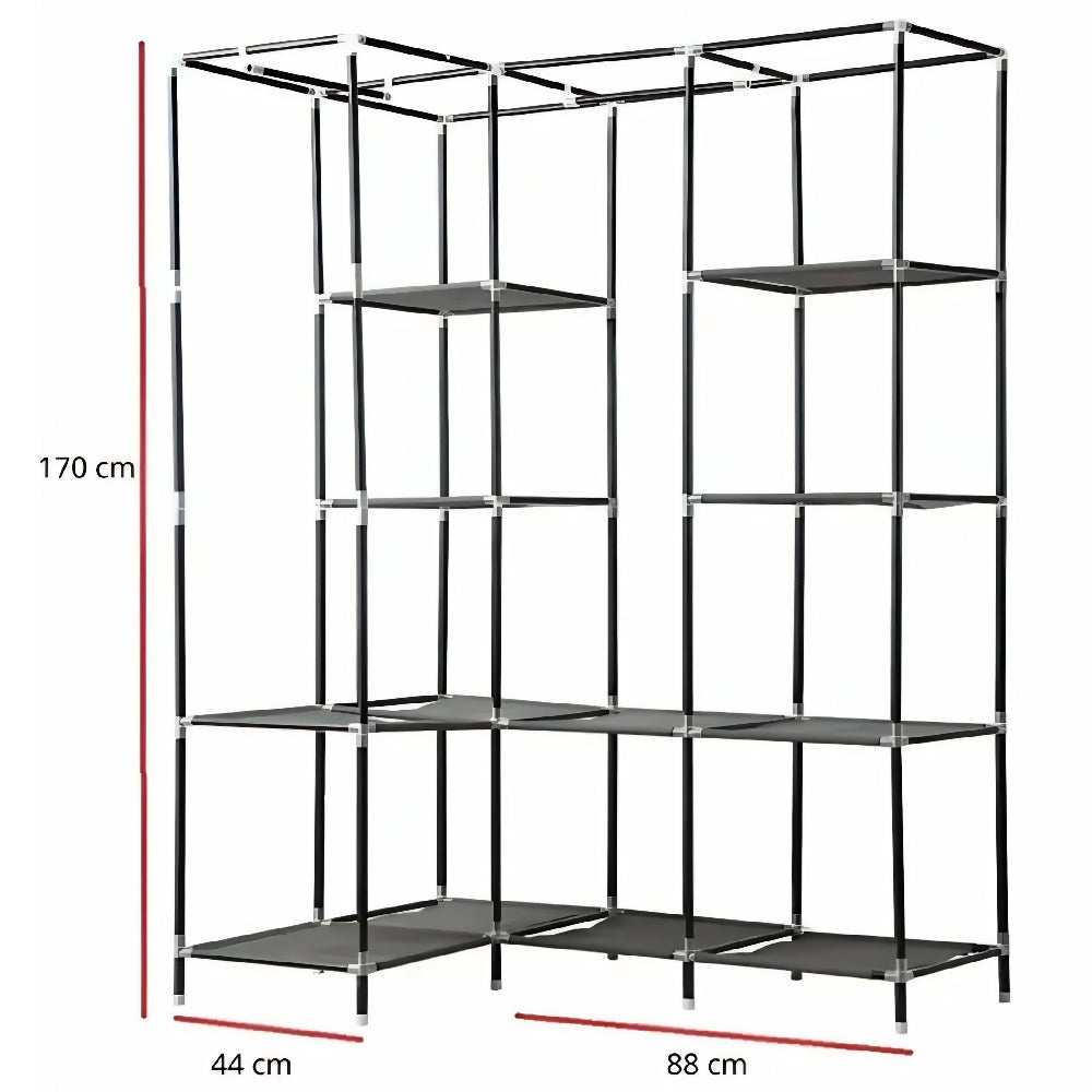 Closet De Tela Esquinero Organizador Con Estructura Reforzada