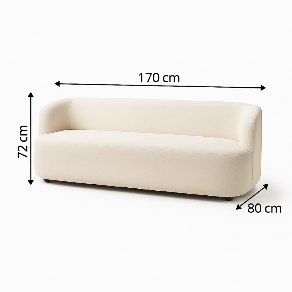 Sofa Moderno Boom (72x170x80cm)Blanco Ovejo
