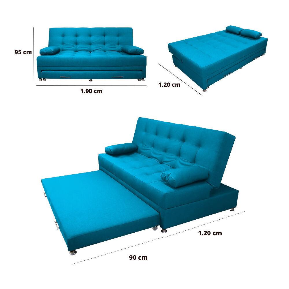 Sofacama Portmann nido tarima Turquesa