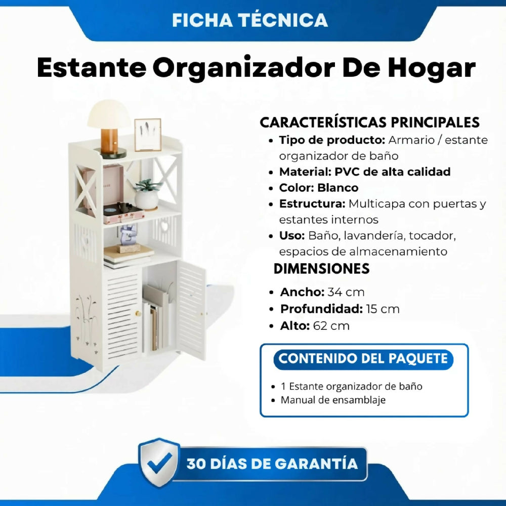 Estante Organizador De Hogar Con Estructura De Alta Resistencia
