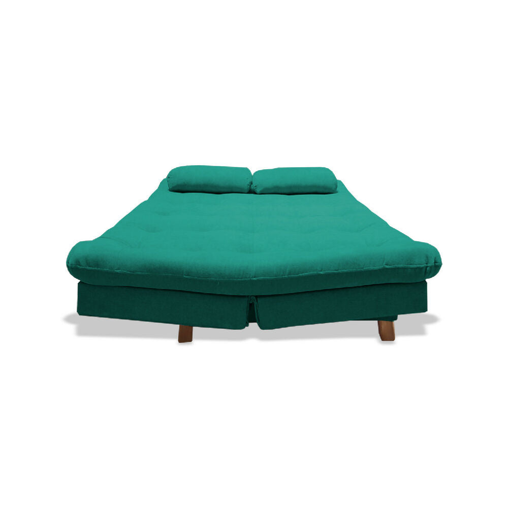 Sofacama Bakers 3 Posiciones Verde + 2 Cojines Decorativos