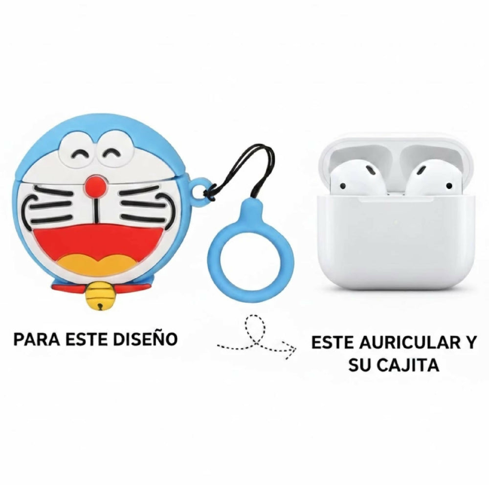 Forro Para Audifonos Series 4 Antigolpes con Diseño Doraemon