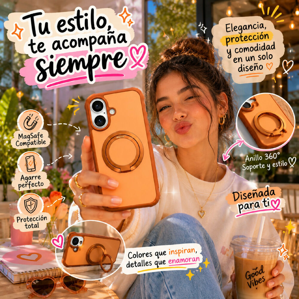 Forro Premium Para iPhone MagSafe Carcasa De Máxima Protección Iphone 17
