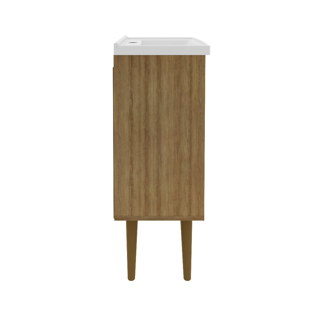 Mueble de baño con lavamanos Nexo - Almendra/Blanco