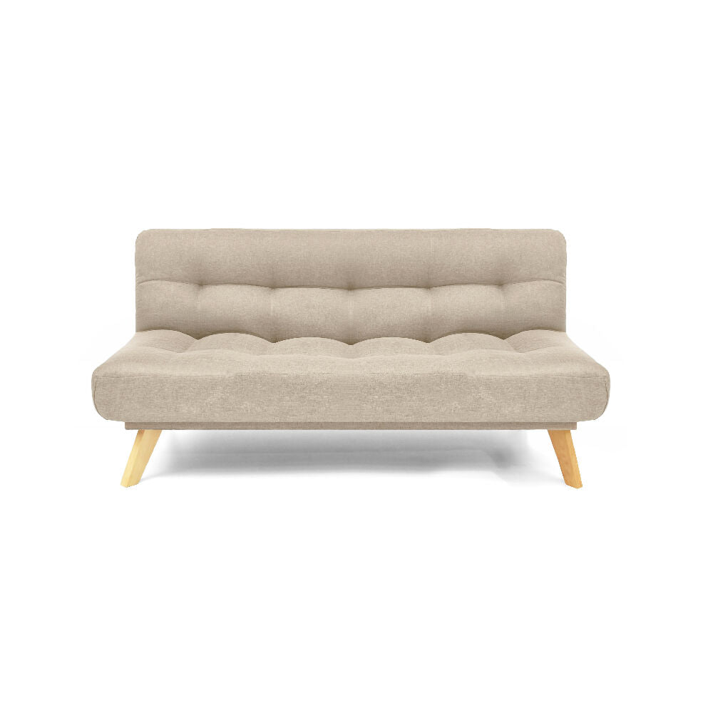 Sofa Cama Porto 182x85x85 Reclinable 3 posiciones Tela Beige