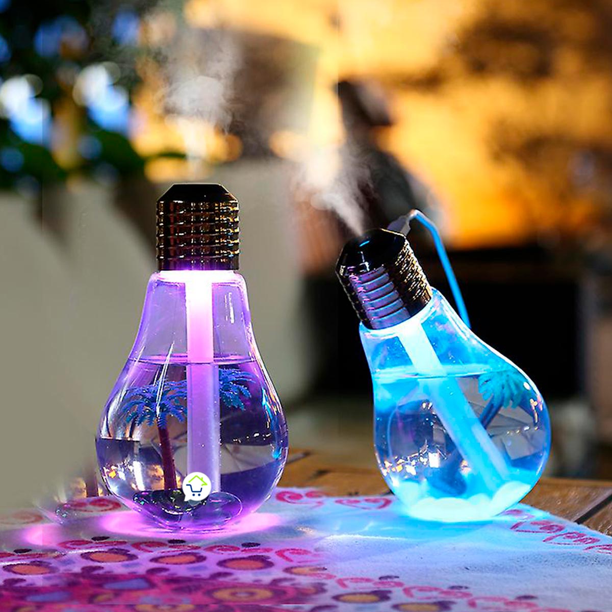 Humidificador Lámpara Bombillo RGB Difusor Aroma Cambia Color EO417