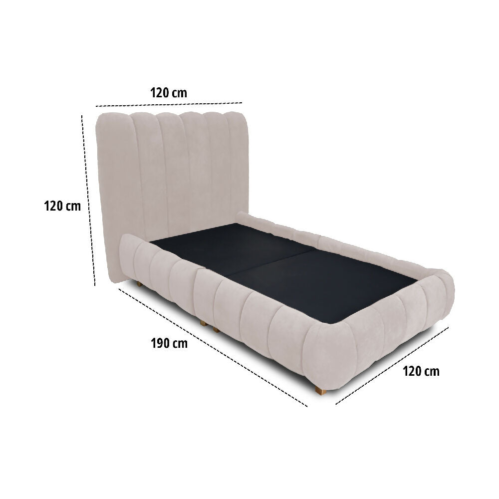 Basecama Praga Modular Beige 120 Semidoble mas Espaldar