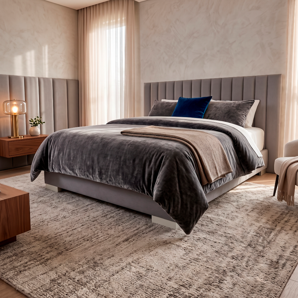 Cama Tapizada Klavier elaborada en madera