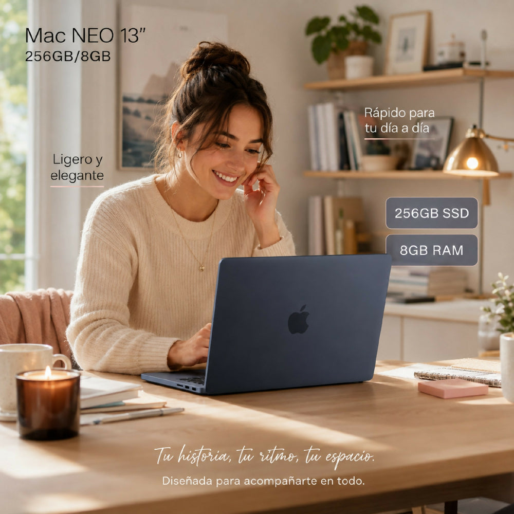 Macbook 13 Pulgadas A18 Pro 256gb Laptop Apple Con Potencia Extrema Negro