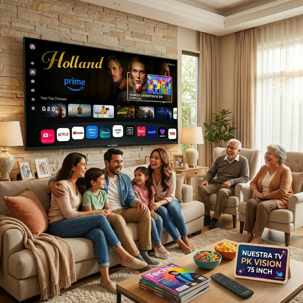Televisor PK Vision 75 Pulgadas 4K Con Sistema Inteligente Whale TV