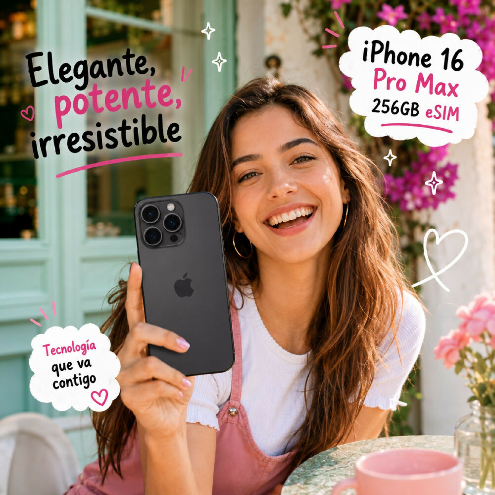 Celular Apple IPhone 16 Pro Max 256gb ESim + Obsequio Vidrio Templado Y Forro Negro
