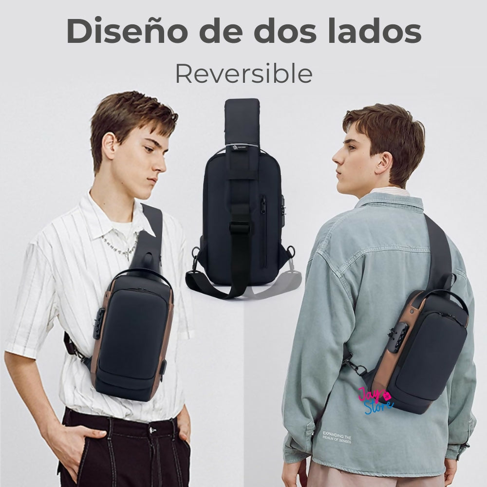 Bolso De Seguridad Canguro Antirrobo Carga USB Impermeable
