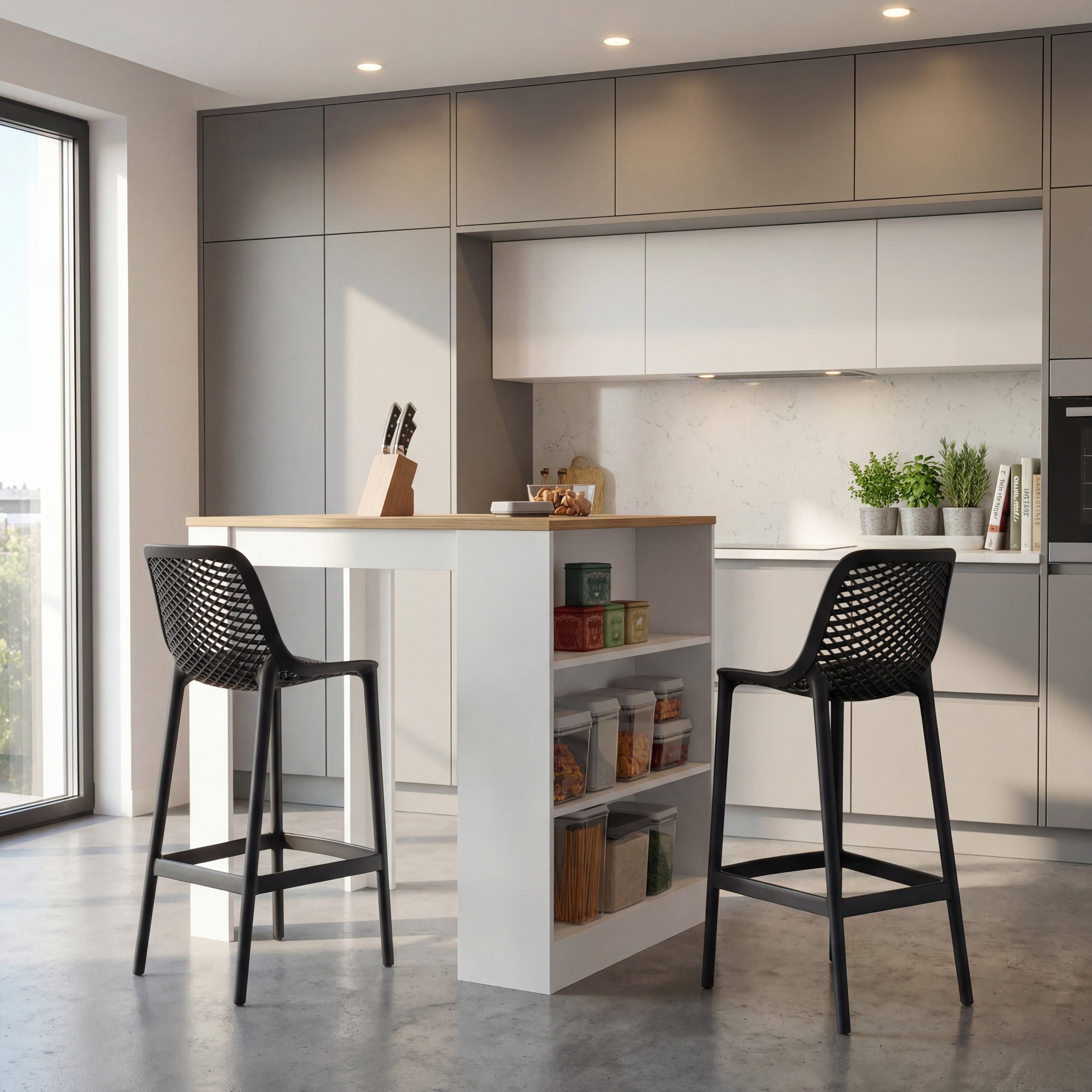 Combo de cocina Espuela, Incluye Barra de Cocina y 2 Sillas