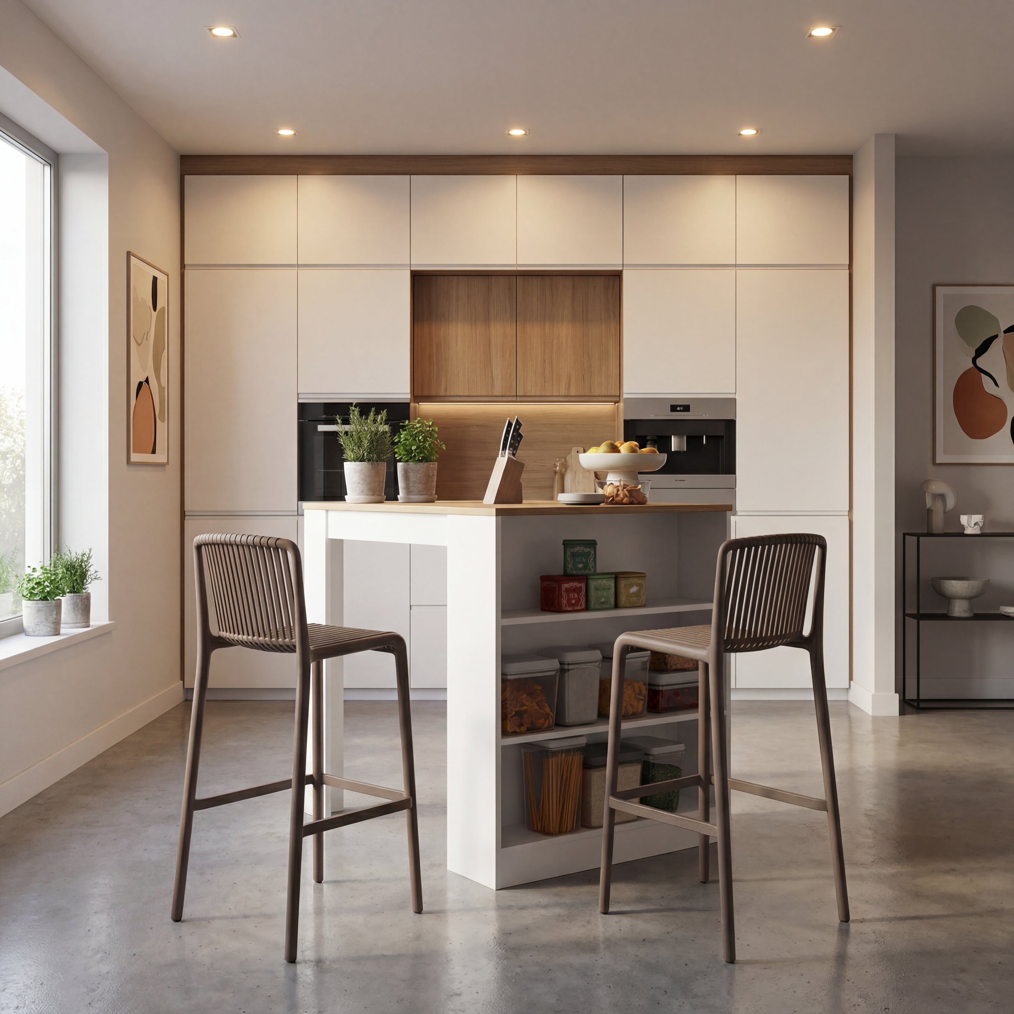 Combo de Cocina Abel, Incluye Barra de Cocina y 2 Sillas