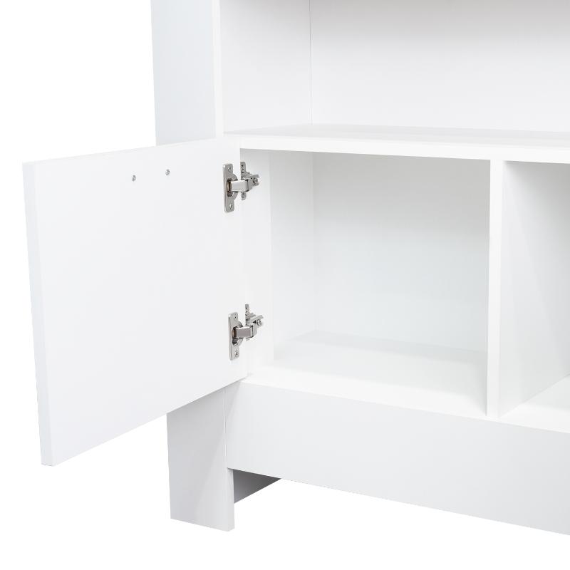 Barra de Cocina Arlet, Blanco y Macadamia, con amplios espacios de almacenamiento ZF